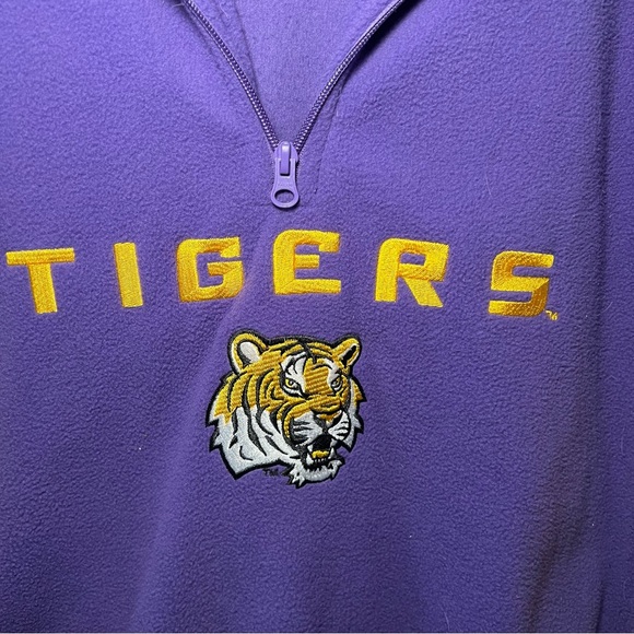 LSU Sweatshirt Fleece 3/4 Zipper Boys Size XXL (18/20) - Picture 4 of 9